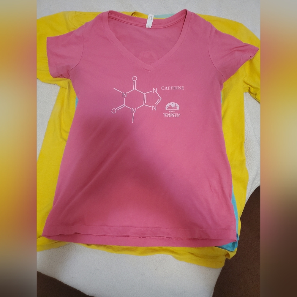 Waialua Coffee Pink Caffeine Souvenir Tee Shirt